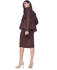 Tommy Hilfiger Women's Short One-Button Faux Suede Blazer