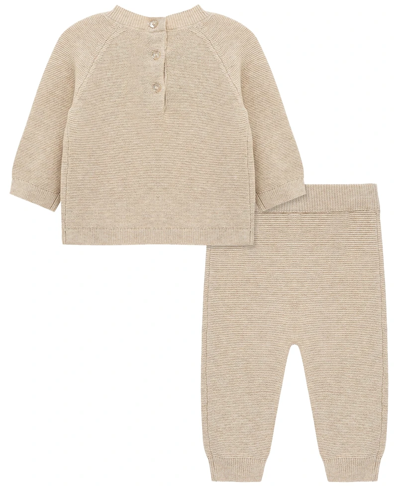 Little Me Baby Boys' Teddy Bear Graphic Sweatshirt and Pants, 2-Piece Set
