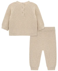 Little Me Baby Boys' Teddy Bear Graphic Sweatshirt and Pants, 2-Piece Set
