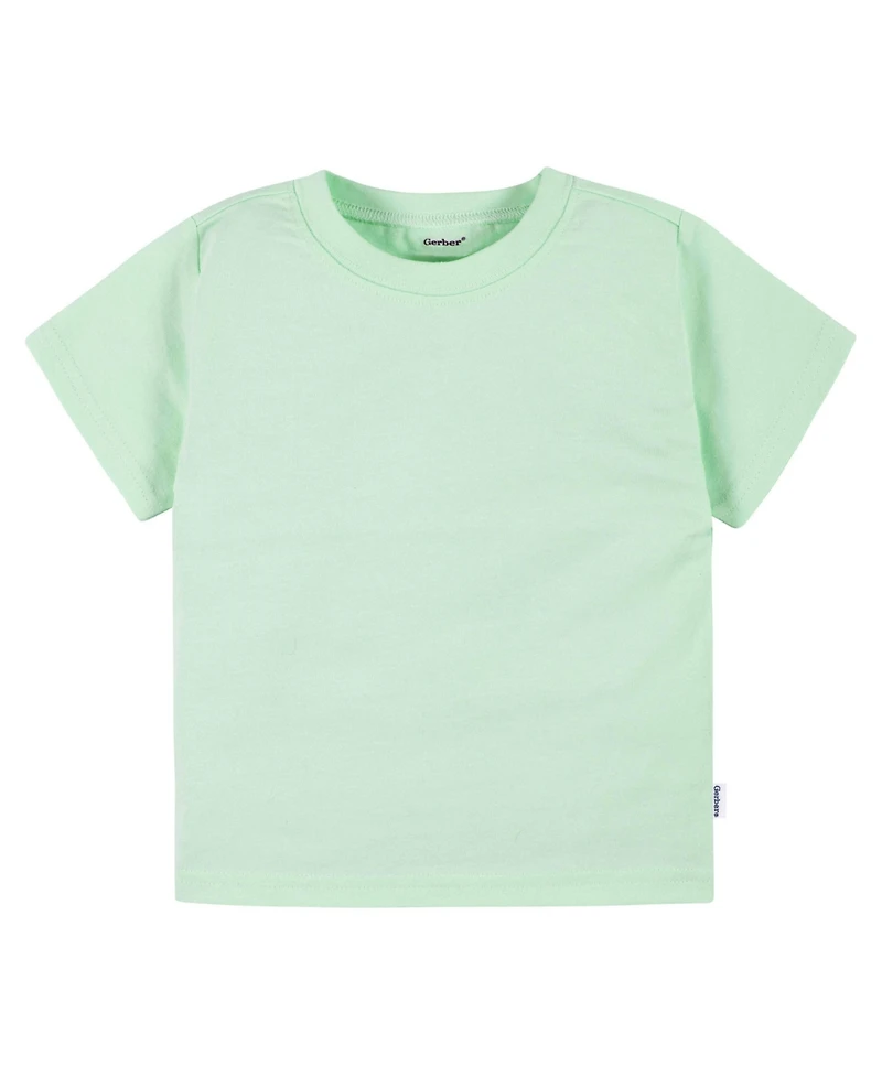 Gerber Toddler Boys' 2T- 5T 5-Pack Short Sleeve T-Shirts