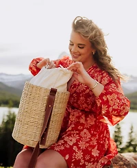 Picnic Time Palermo Rush Insulated Bucket Tote with Leather Straps