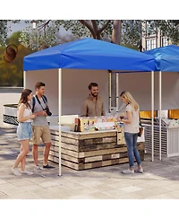 Gouun 6 x 4 feet Pop-Up Canopy Tent with Half Sidewall and Carry Bag