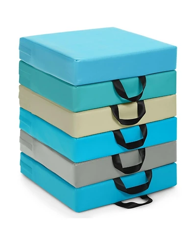 Gouun Set of 6 Toddler Square Floor Cushions with Handles