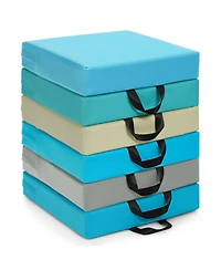 Gouun Set of 6 Toddler Square Floor Cushions with Handles