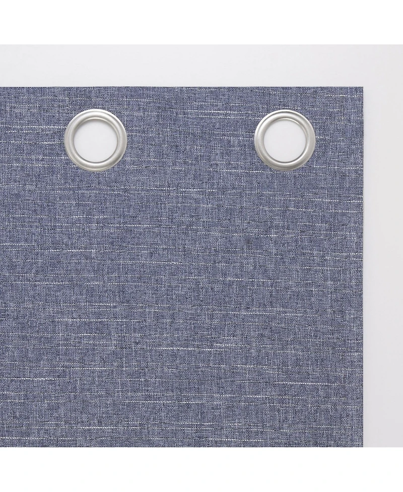 Sun Zero Tula Crosshatch 100% Blackout Grommet Curtain Panel