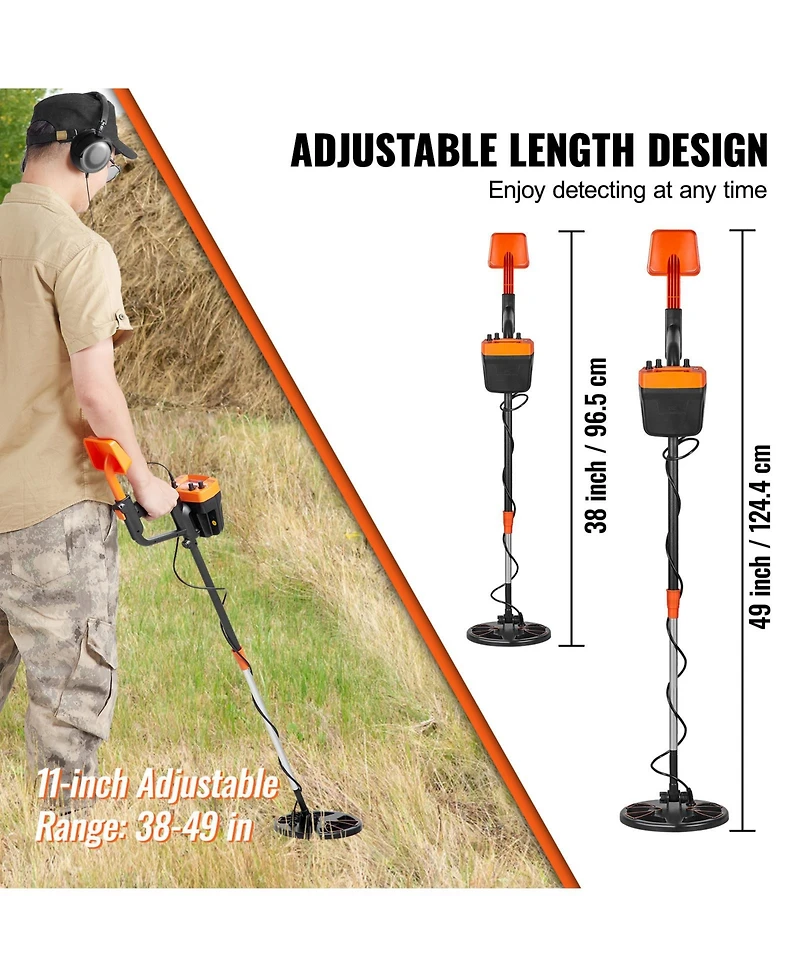 Hongge 8 Inch Waterproof Search Coil Metal Detector with Lcd Display