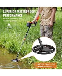 Hongge 8 Inch Waterproof Search Coil Metal Detector with Lcd Display