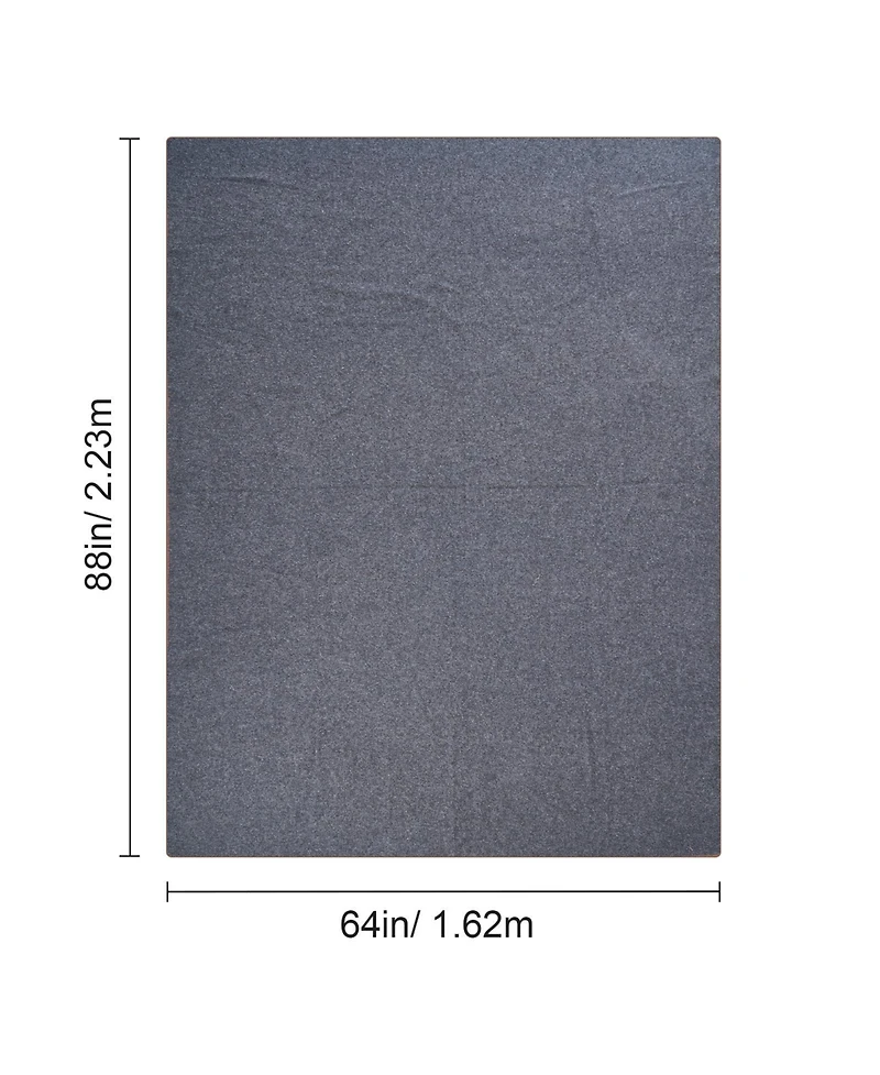 Hongge Warm Wool Blend Stadium Camping Blanket 64 x 88 inches Flame Retardant for Hiking and Travel
