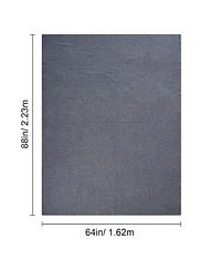 Hongge Warm Wool Blend Stadium Camping Blanket 64 x 88 inches Flame Retardant for Hiking and Travel