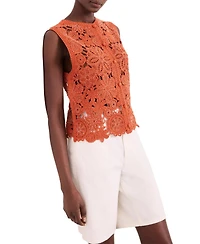 Mint Velvet Women's Cotton Blend Crochet Top