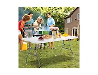 Mountaintop Portable Folding Camping Table with Carrying Handle for Picnic