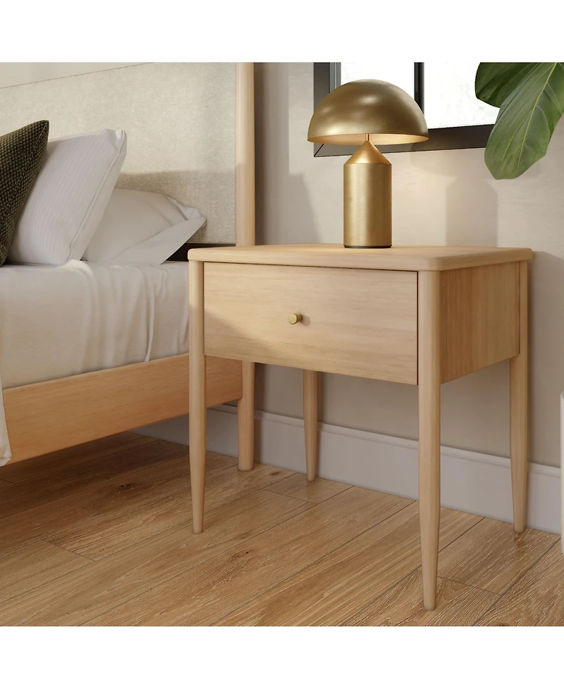 Plank+Beam Harbor 1 Drawer Nightstand (2 Pack), Blonde