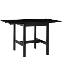 Homcom Foldable Dining Table Drop Leaf Table with Solid Wood Frame