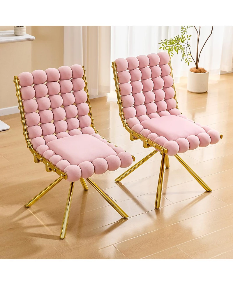Streamdale Furniture Velvet Swivel Accent Chair with Metal Legs