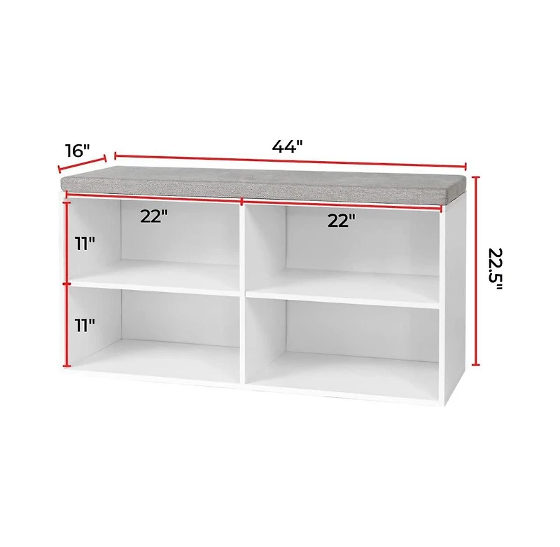 DormCo Yak About It Double Seater Storage Bench with Top Cushion