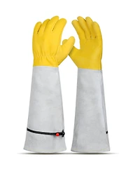 Xdovet Gardening Gloves Leather Thorn-proof Rose Pruning Long Cuff