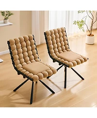 Streamdale Furniture Set of 2 Velvet Bubble Dining Chairs with Legs