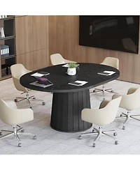 Tribesigns 55.11" Oval Conference Table for 6
