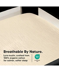 KeaBabies Lyra Muslin Mini Crib Sheets for Boys, Girls, 2-Pack Soft Organic Cotton Pack and Play Fitted