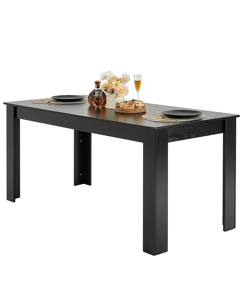 Slickblue Modern Wood Dining Table for Kitchen and Living Room