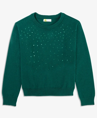 Epic Threads Girls' 4-16 Sequin Dreamyarn Crewneck Long-Sleeve Sweater, Macy's Exclusive