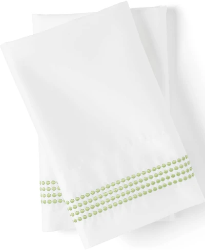 Lands' End Supima Cotton No Iron Sateen Embroidered Pillowcases