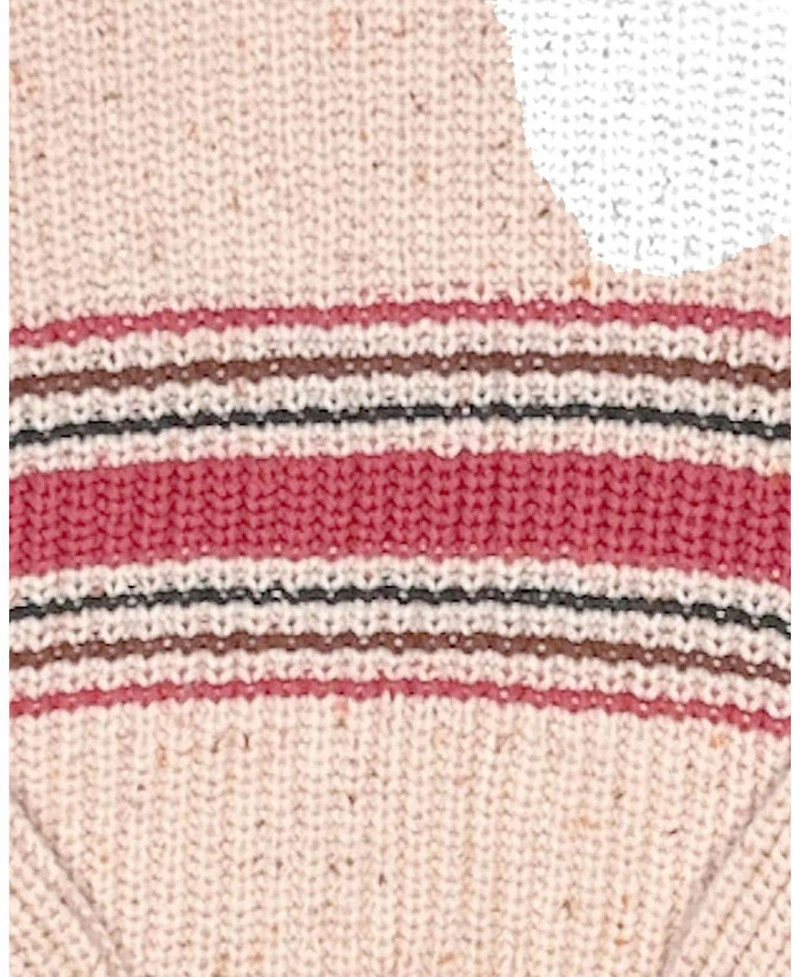 Hope & Henry Little and Big Girls (Xxs - L) Organic Mock Neck Sweater with Buttons