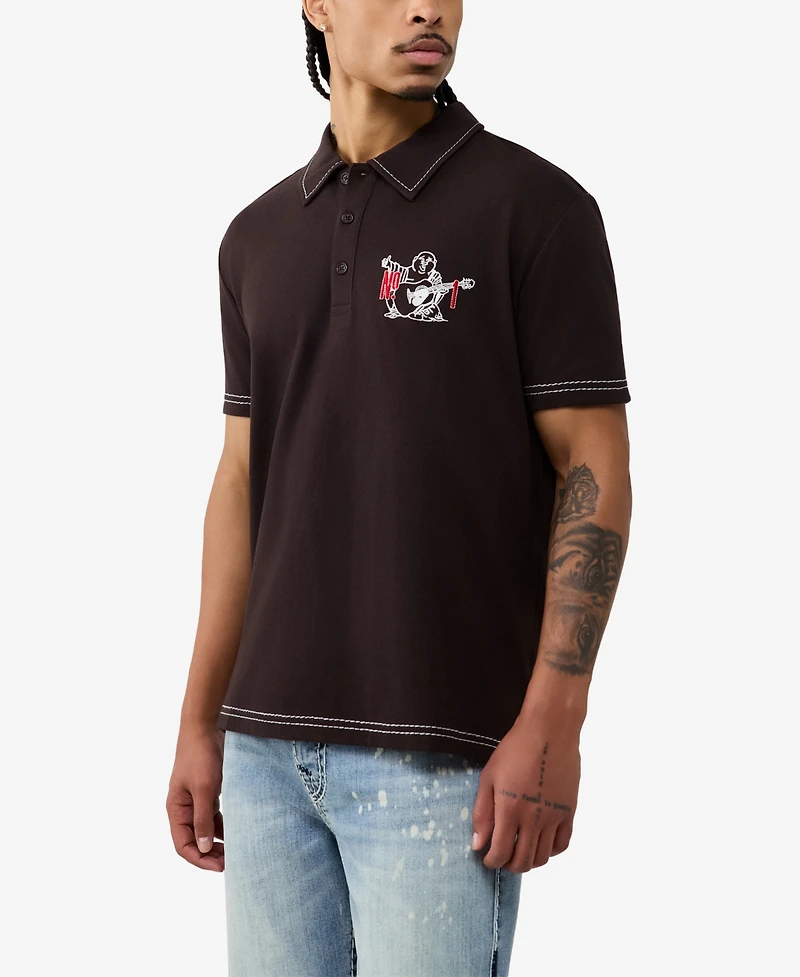 True Religion Men's Buddha Logo Polo Shirt