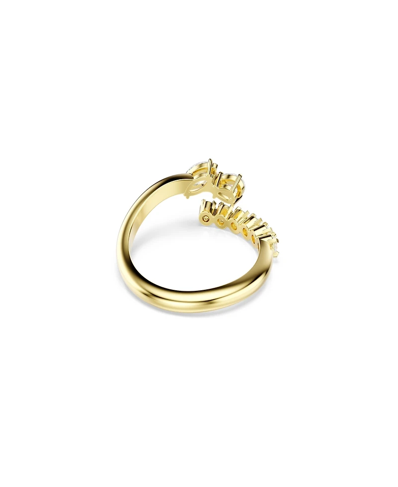 Swarovski Gold-Tone Plated White Crystal Ring