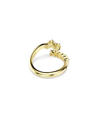 Swarovski Gold-Tone Plated White Crystal Ring