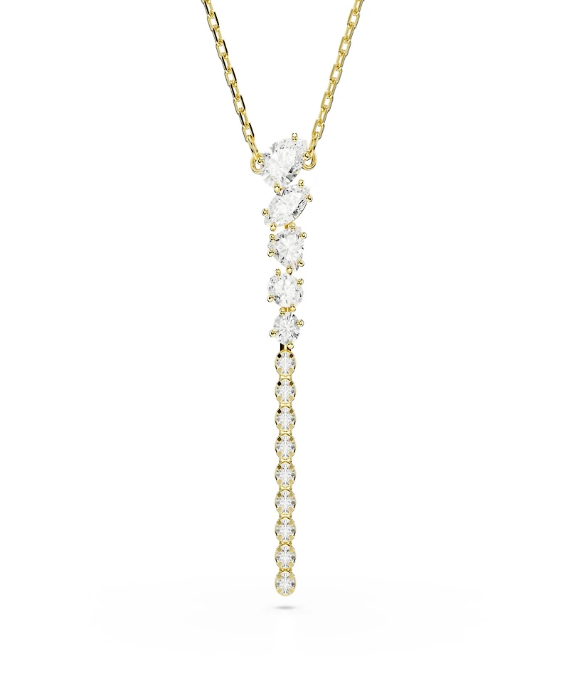 Swarovski Gold-Tone Plated White Crystal Necklace