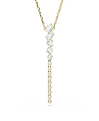 Swarovski Gold-Tone Plated White Crystal Necklace