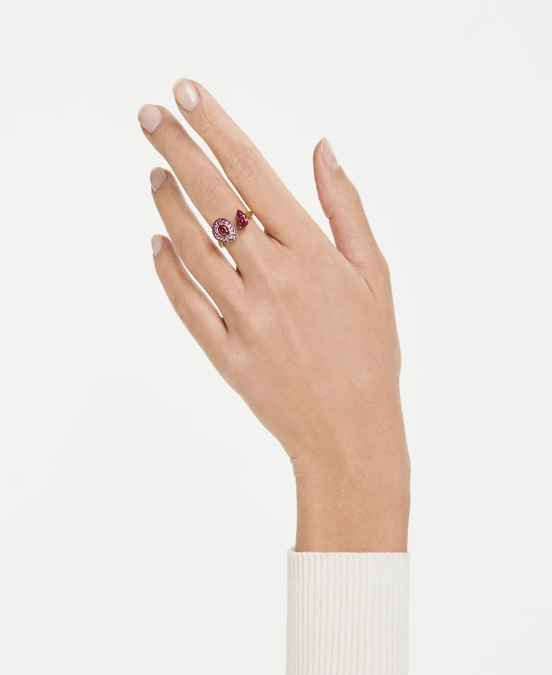 Swarovski Gold-Tone Plated Red Crystal Ring