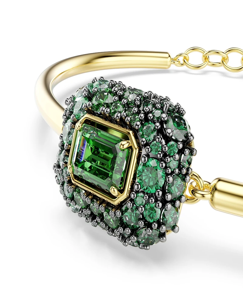 Swarovski Gold-Tone Plated Green Crystal Bracelet