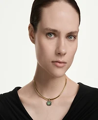 Swarovski Gold-Tone Plated Green Crystal Necklace