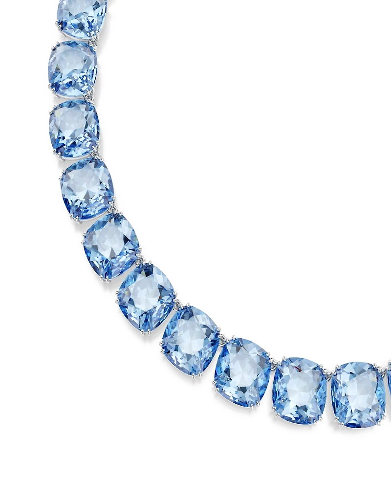 Swarovski Gold-Tone Plated Blue Crystal Necklace
