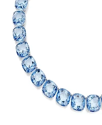 Swarovski Gold-Tone Plated Blue Crystal Necklace