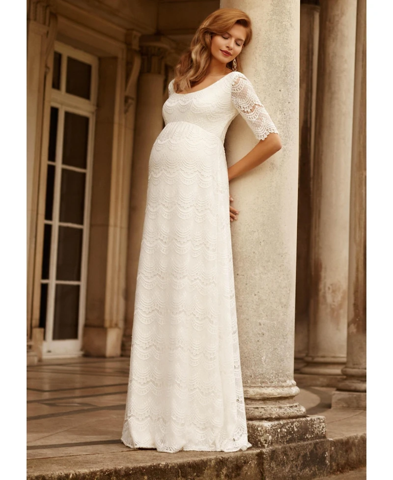Tiffany Rose Maternity Verona Lace Empire-Waist Gown