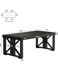 Tribesigns 70.87" Conference Table with Double Pedestal