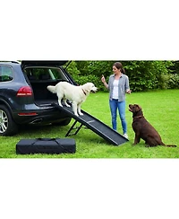 63 in Dog Ramp for Car Suv Truck, Foldable Non-Slip Aluminum Frame Pet Ramp for Large Dogs