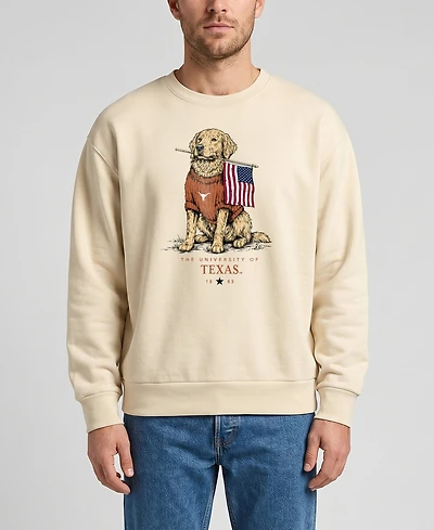 Uscape Apparel Men's and Women's Cream Texas Longhorns Americana Good Boy Ribbed Premium Sweatshirt