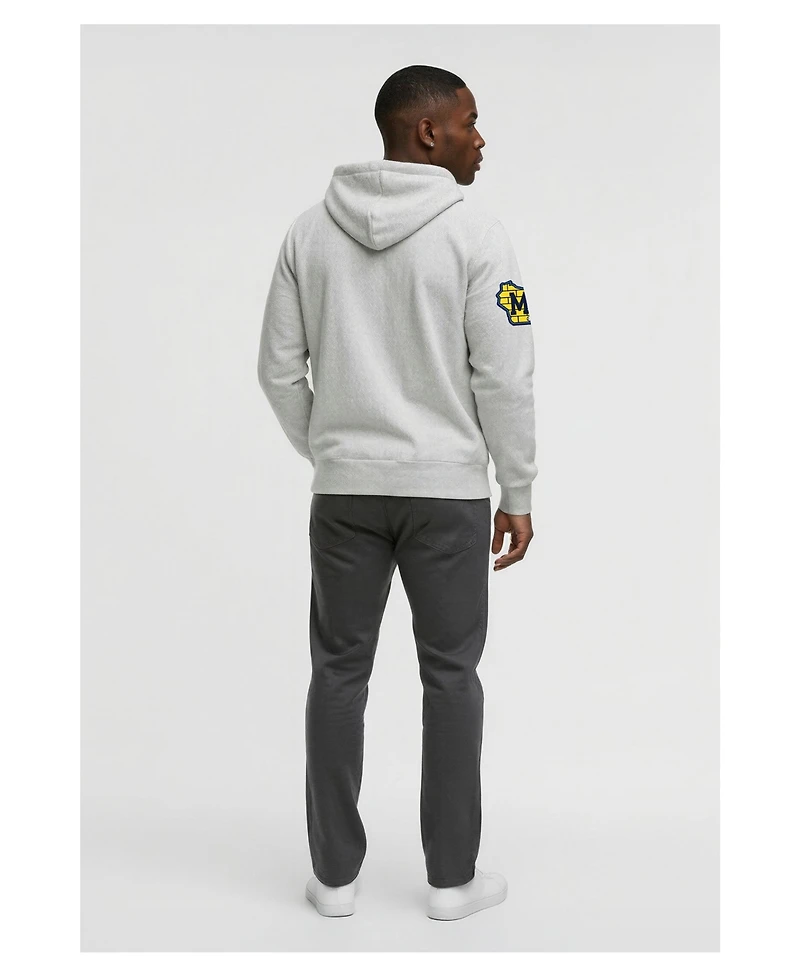Champion Men's Gray Milwaukee Brewers Reverse Weave Chenille Full-Zip Hoodie