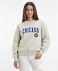 Champion Women's Chicago Cubs Relaxed-Fit Dropped-Shoulder Sweatshirt