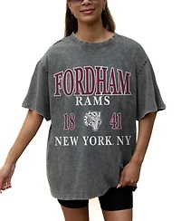 Gameday Couture Women's Gray Fordham Rams Oversized Snow Wash T-Shirt