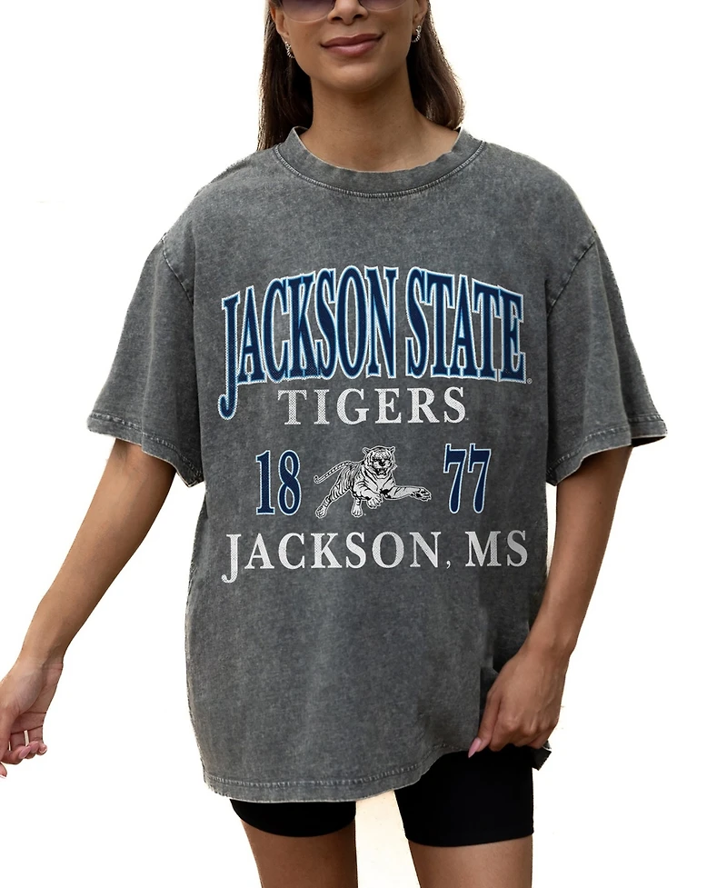 Gameday Couture Women's Gray Jackson State Tigers Oversized Snow Wash T-Shirt