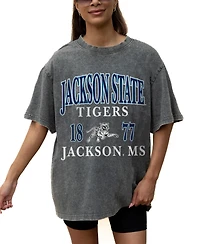 Gameday Couture Women's Gray Jackson State Tigers Oversized Snow Wash T-Shirt