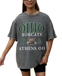 Gameday Couture Women's Gray Ohio Bobcats Oversized Snow Wash T-Shirt