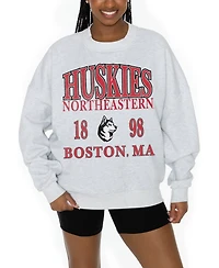 Gameday Couture Women's Northeastern Huskies Large Screen Print Fleece Pullover Sweatshirt