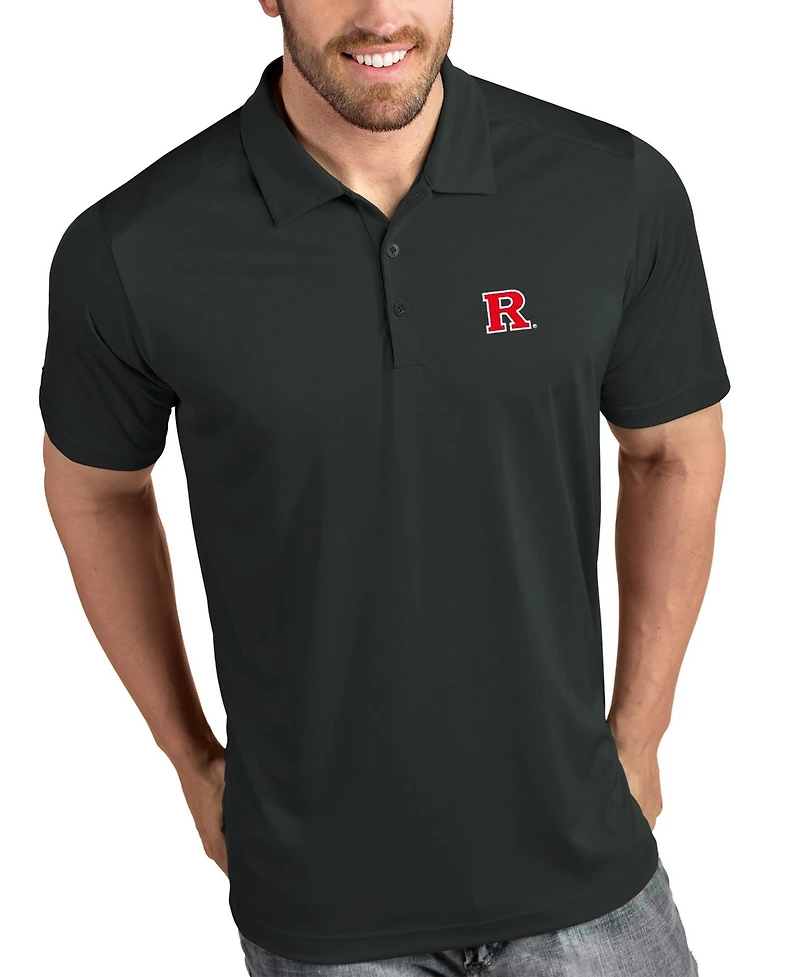 Antigua Men's Charcoal Rutgers Scarlet Knights Tribute Polo Shirt