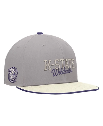 Nike Men's Gray Kansas State Wildcats Vintage Script Pro Dri-fit Snapback Hat